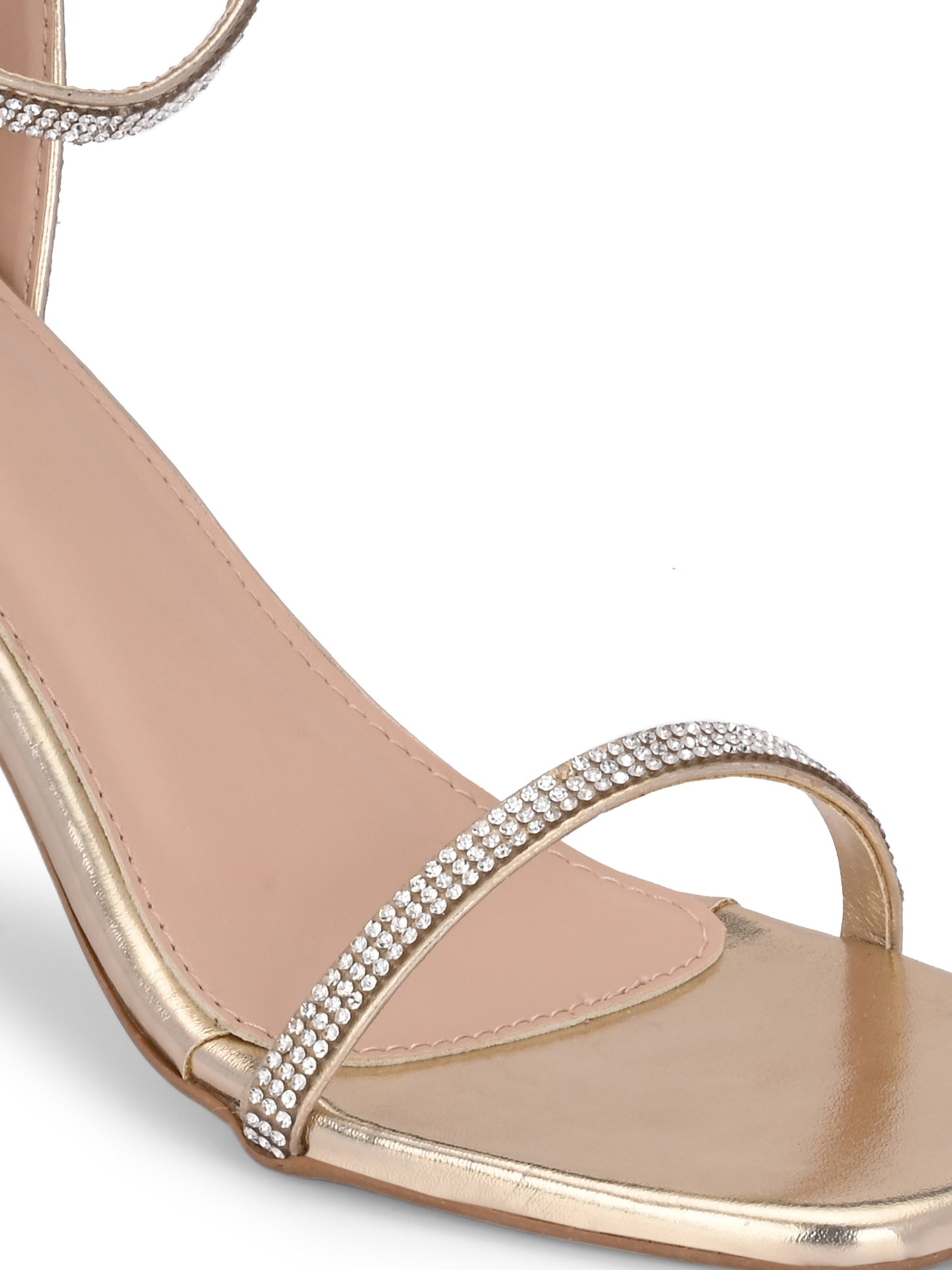 Women Gold Heels Sandals