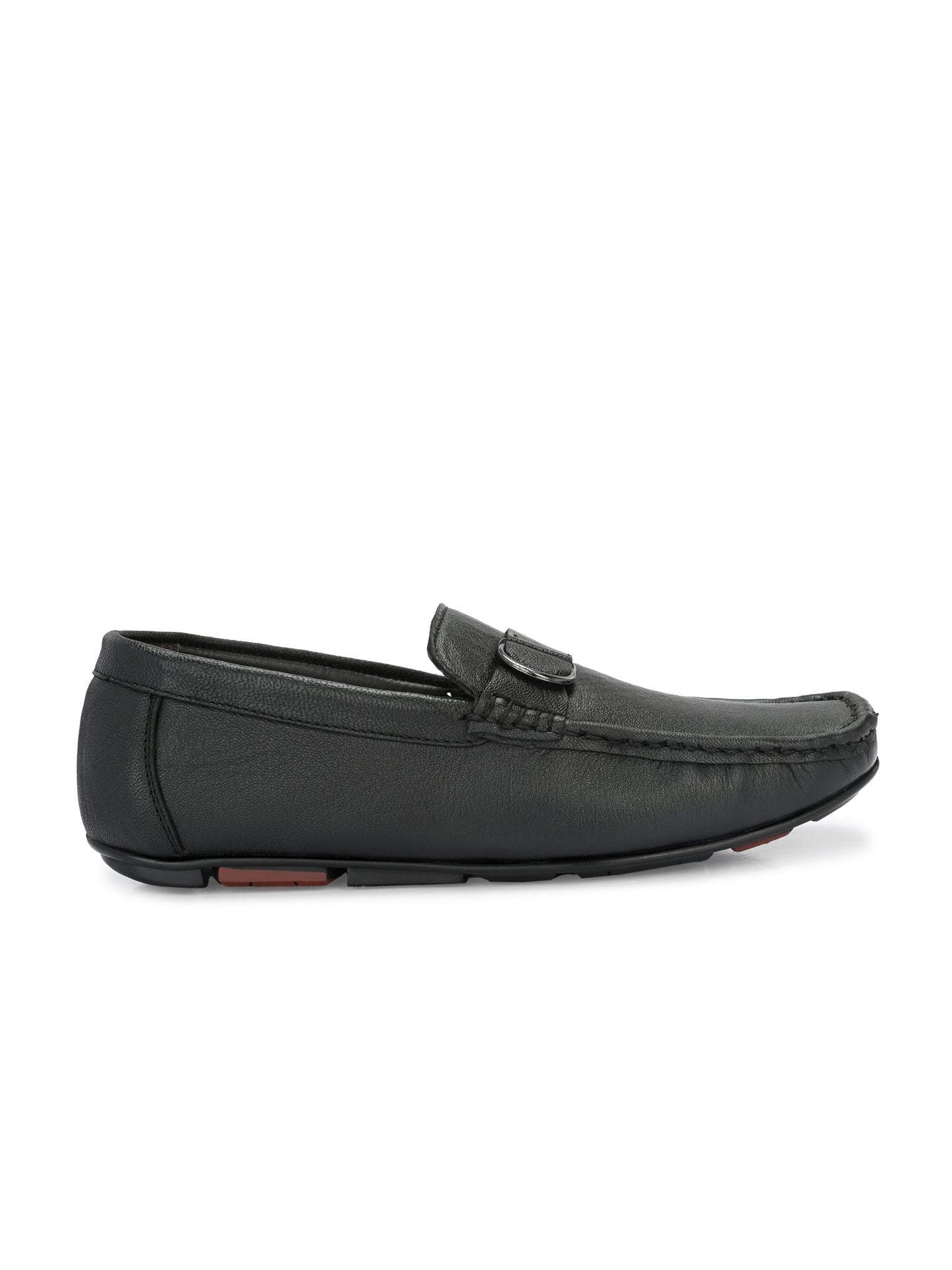 Men Textured Leather Loafers