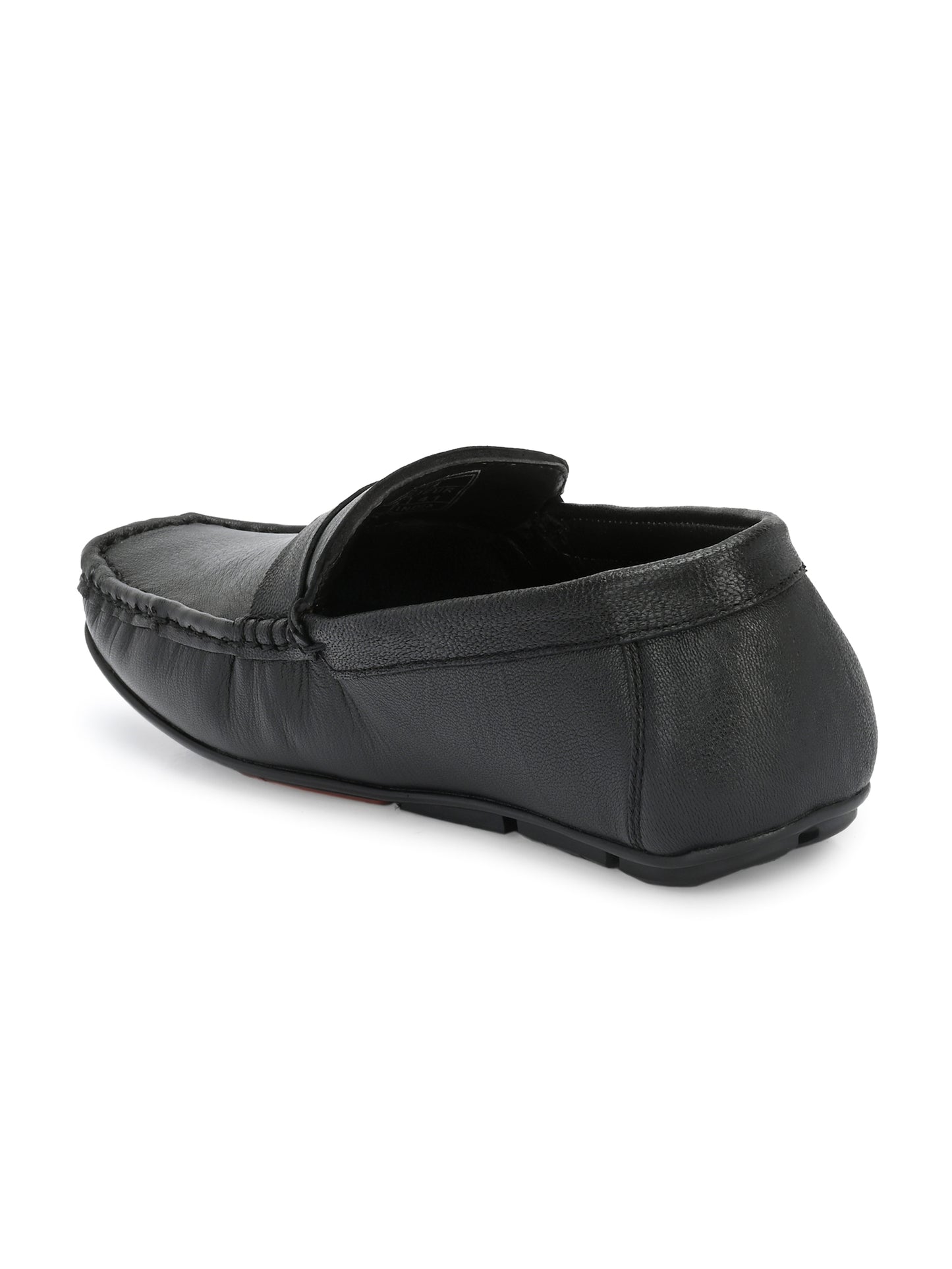 Men Textured Leather Loafers