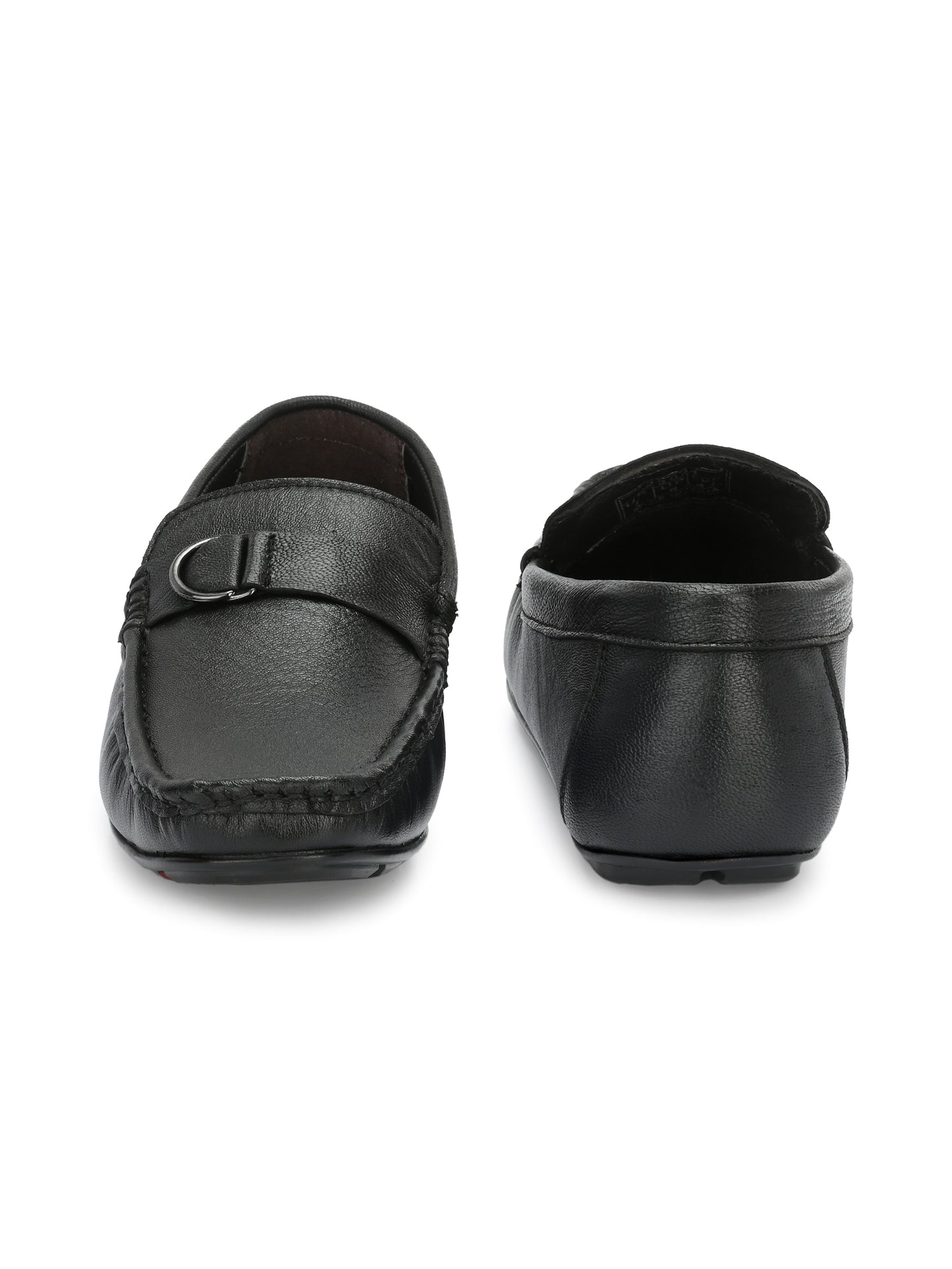 Men Textured Leather Loafers