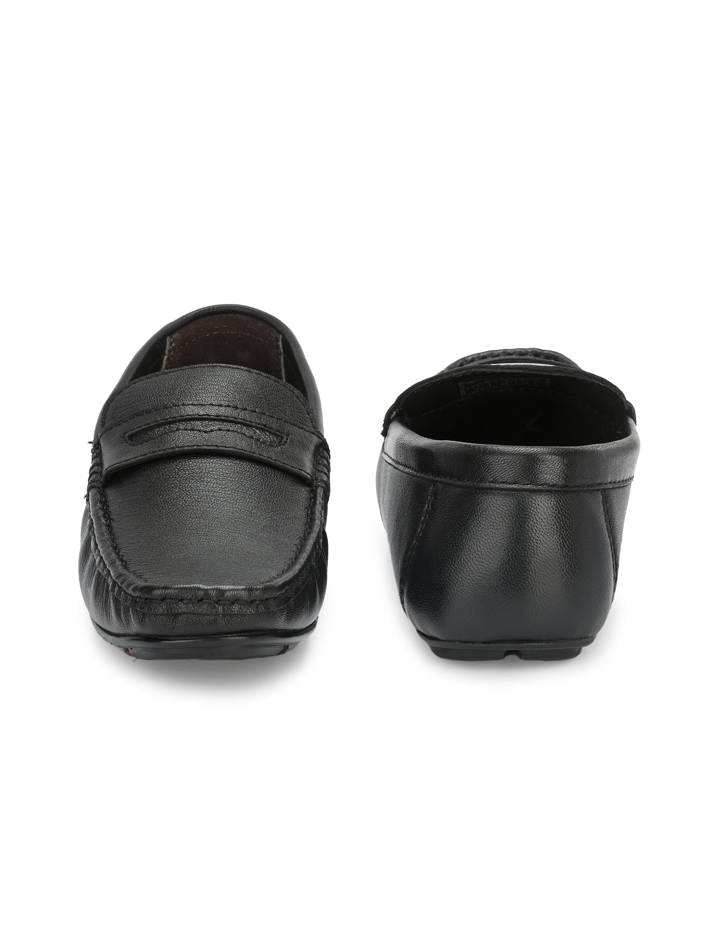 Men Textured Leather Lightweight Loafer Shoes