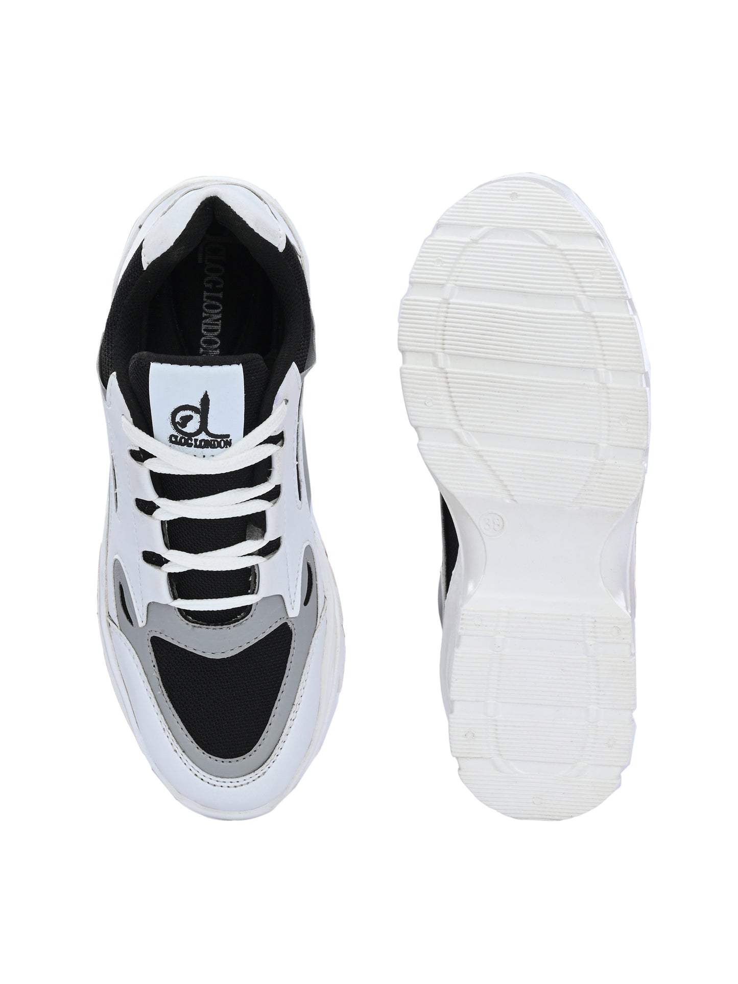 Women White & Black Sport Shoes