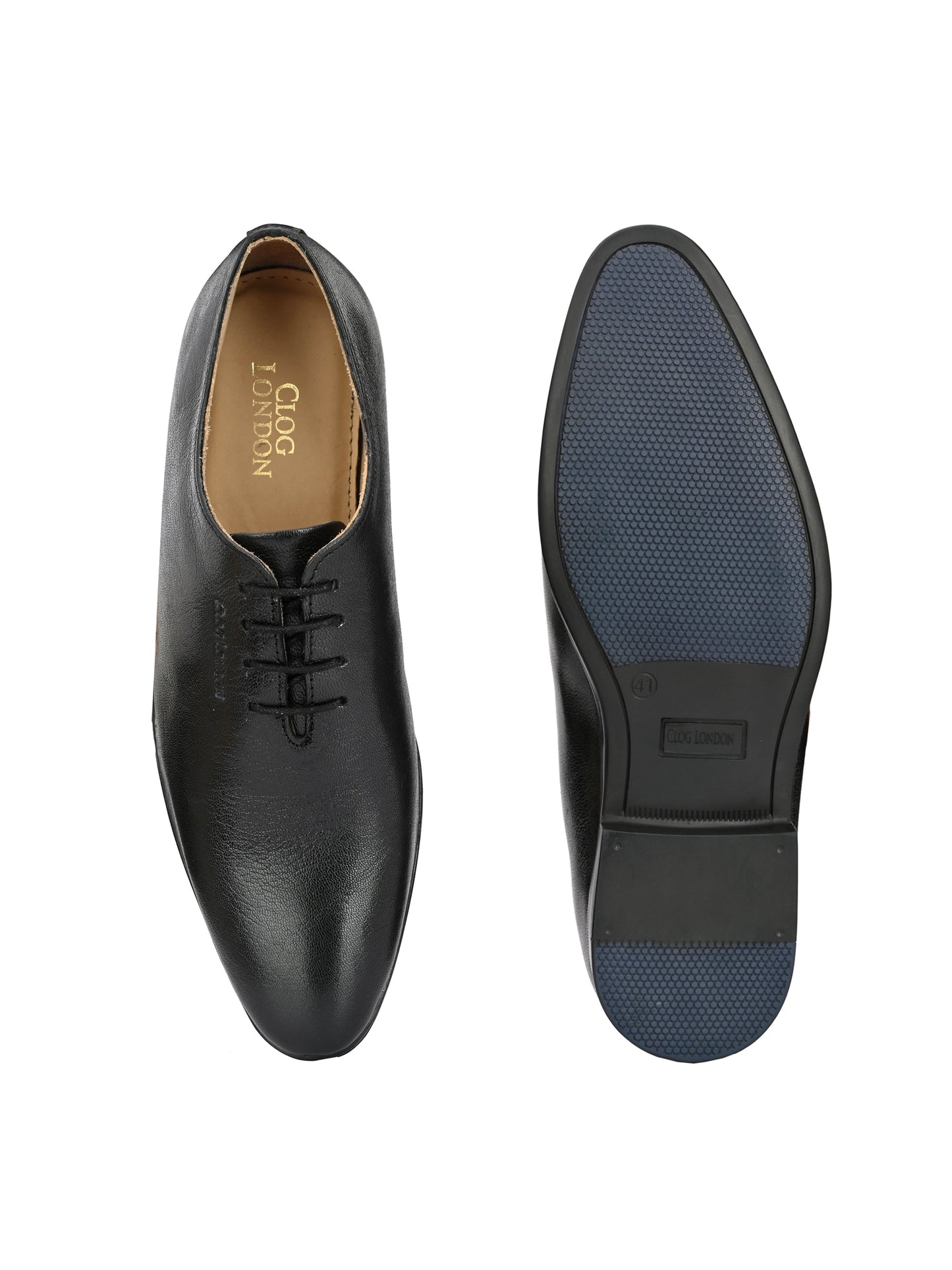 Men Black Derby Shoes CLOG LONDON