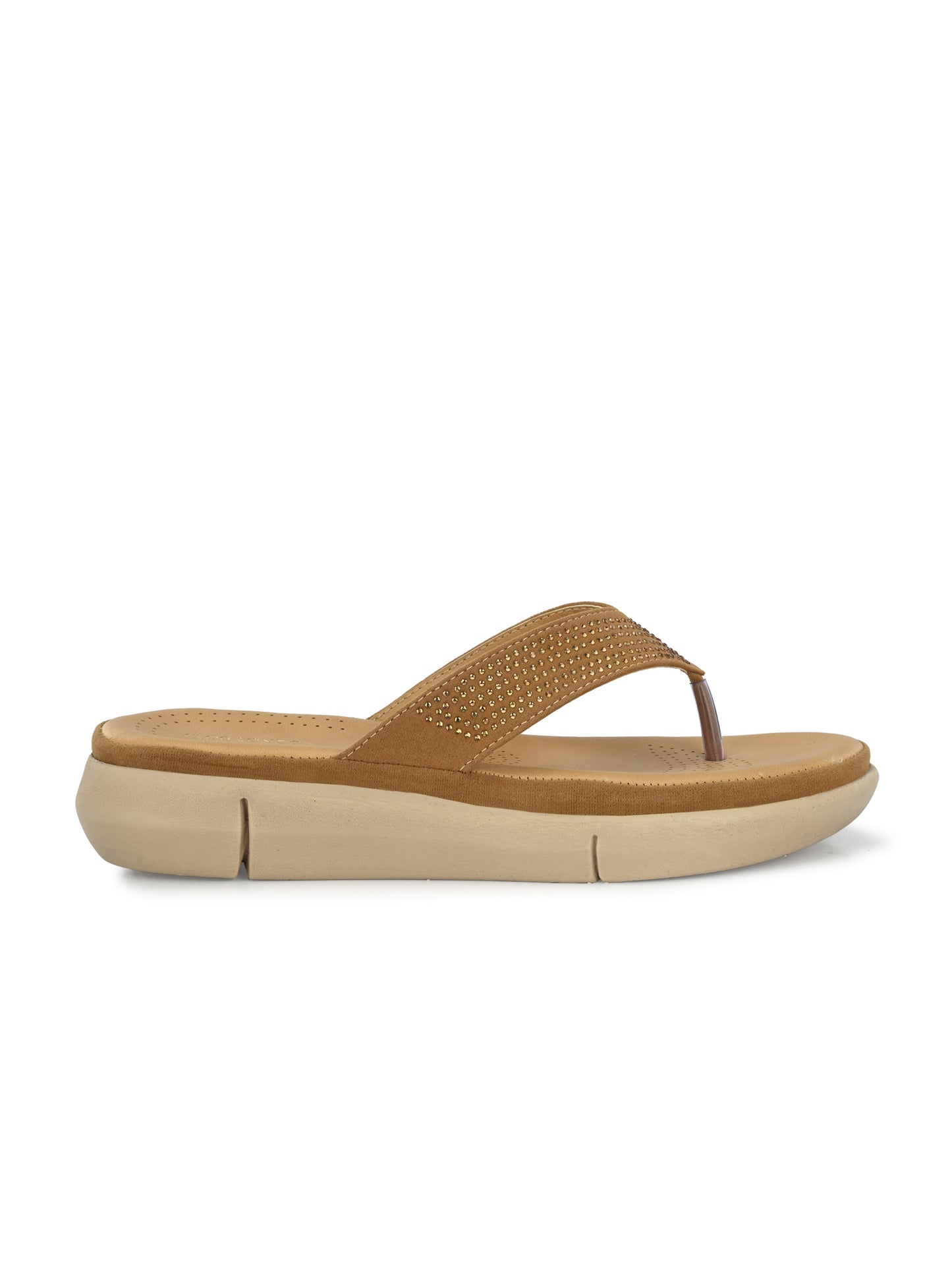 Women Tan Comfort Sandals Flats