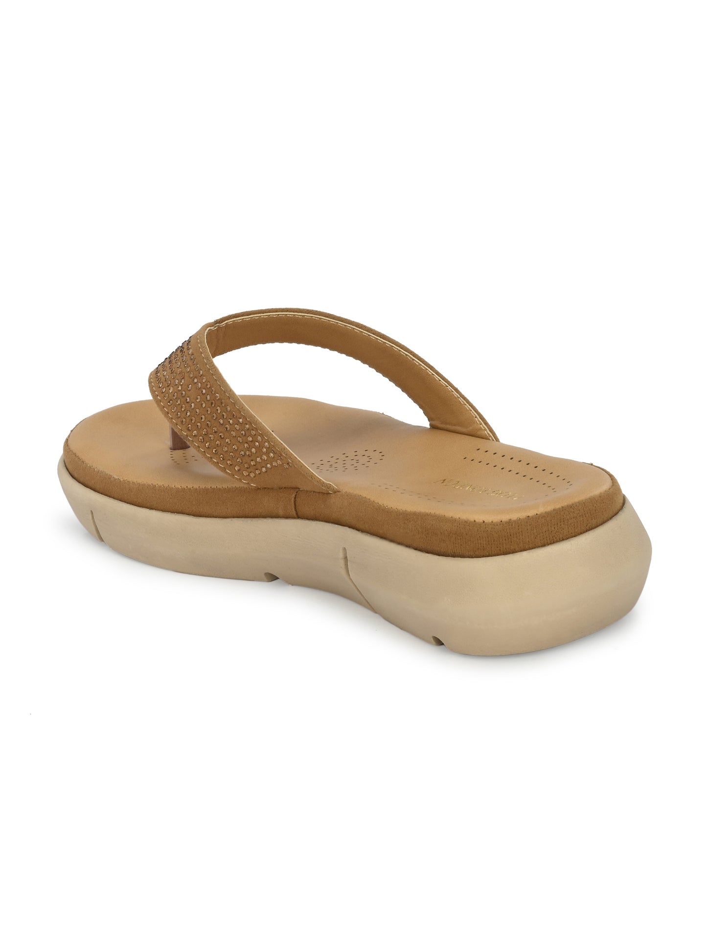 Women Tan Comfort Sandals Flats