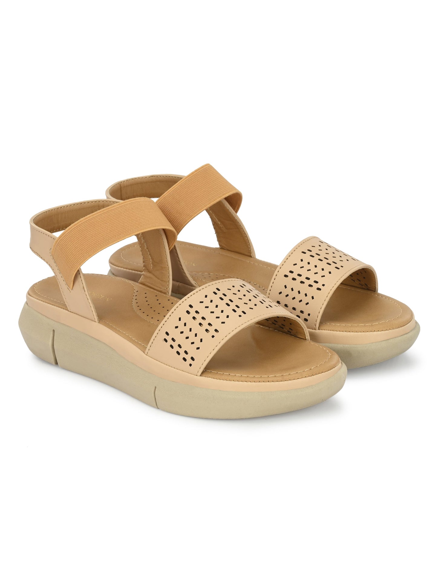 Womens Beige Slip On Sandals Online