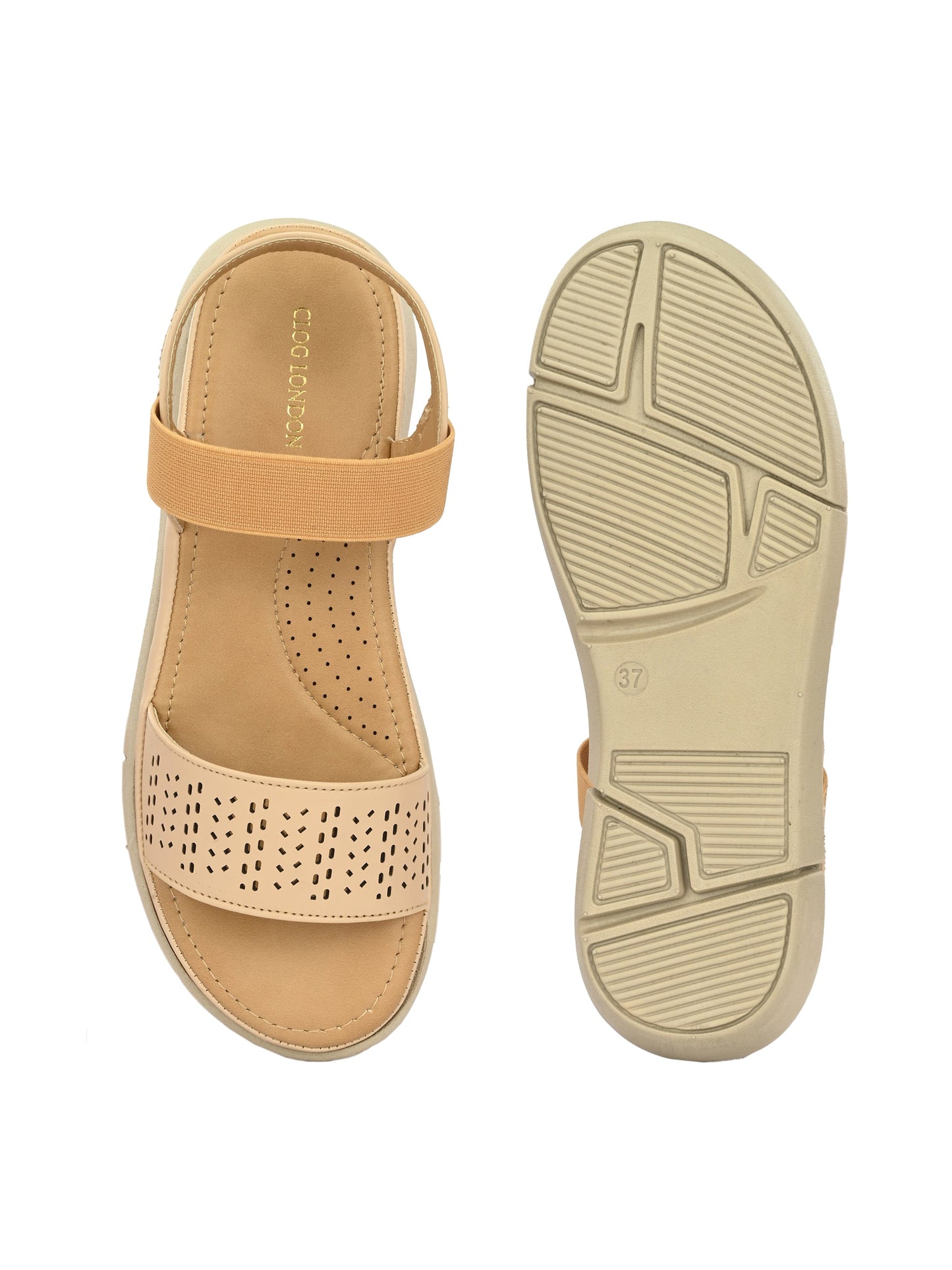 Womens Beige Slip On Sandals Online