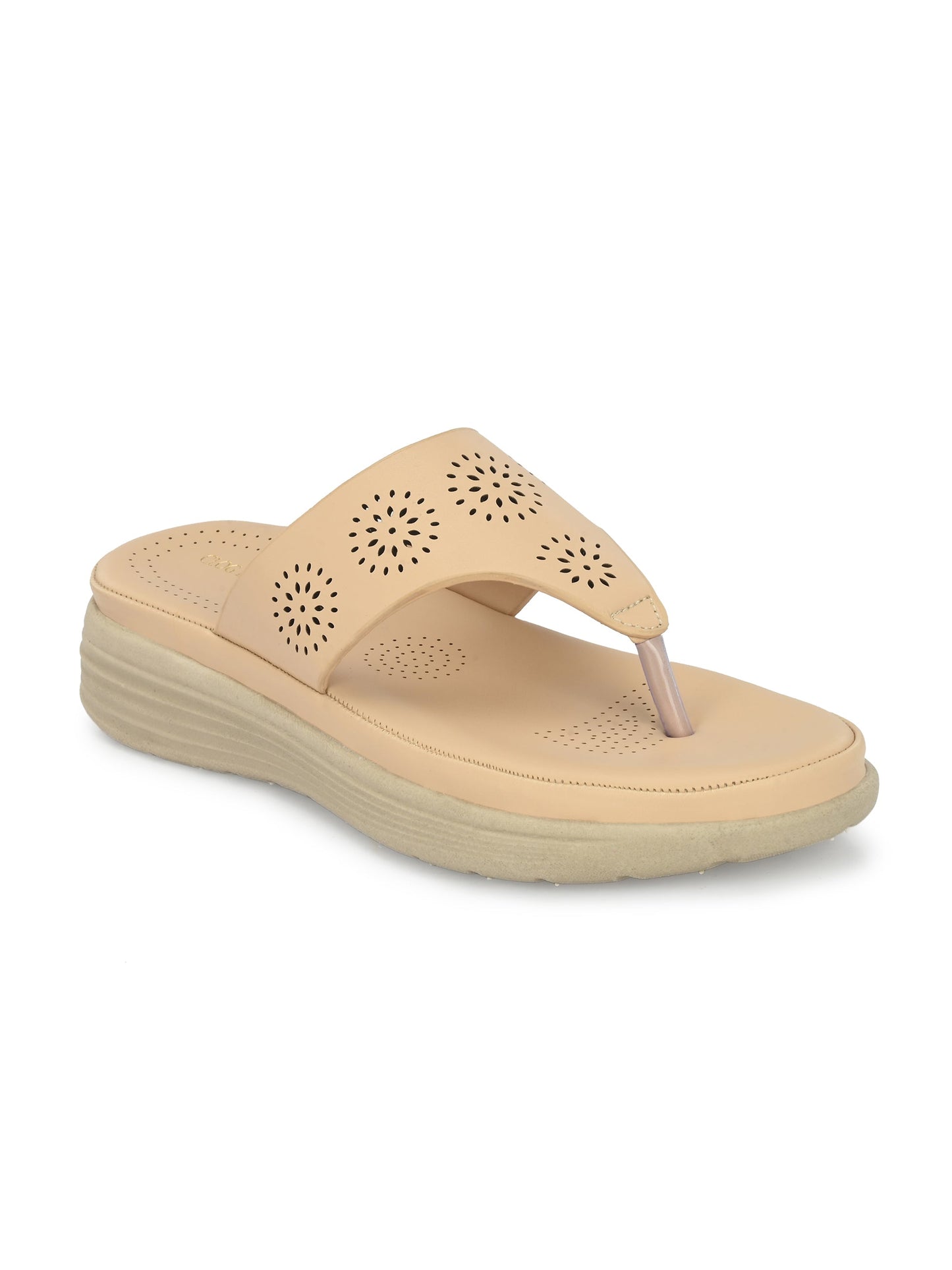 Womens Beige Outdoor Flats