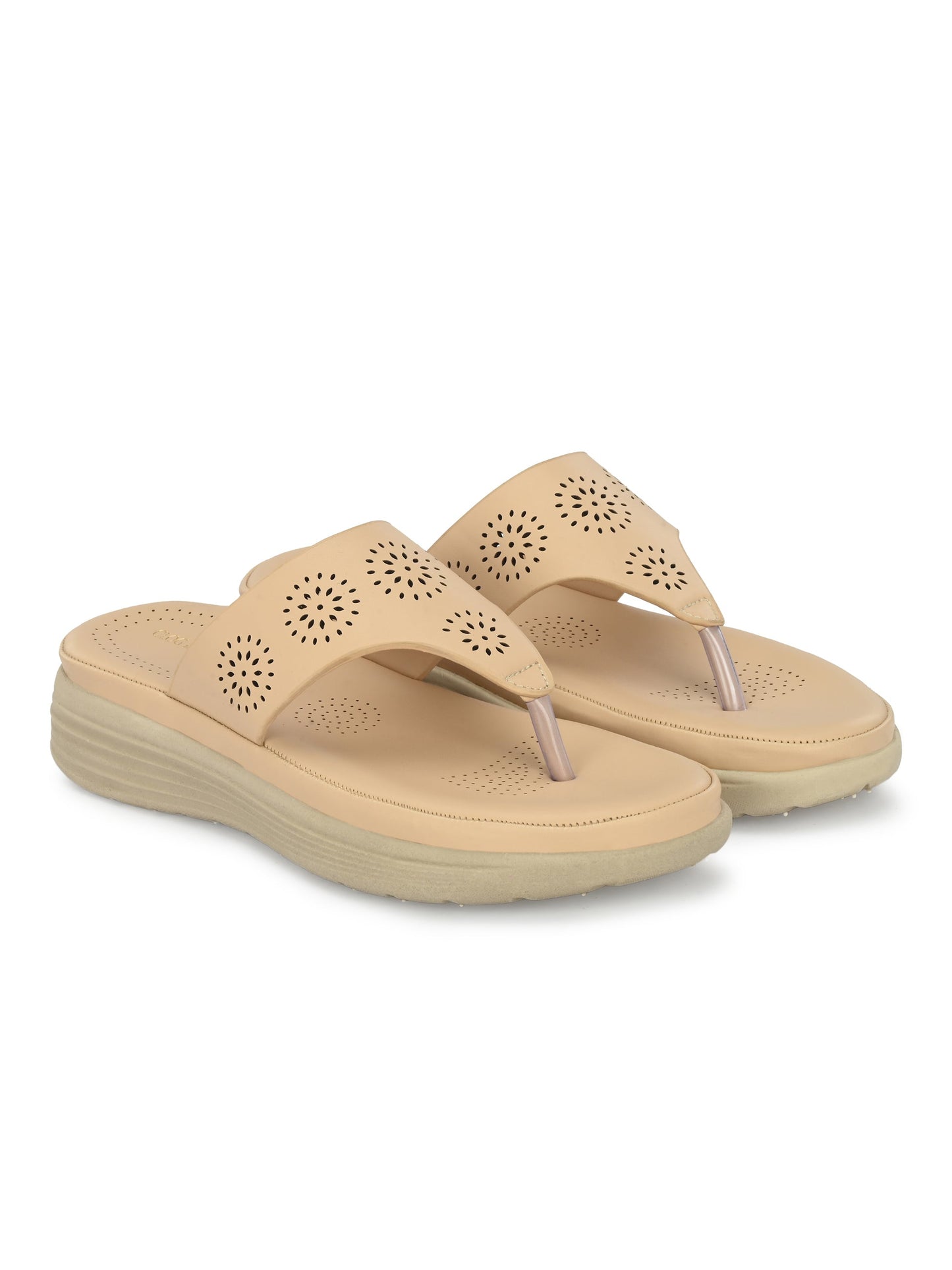 Womens Beige Outdoor Flats