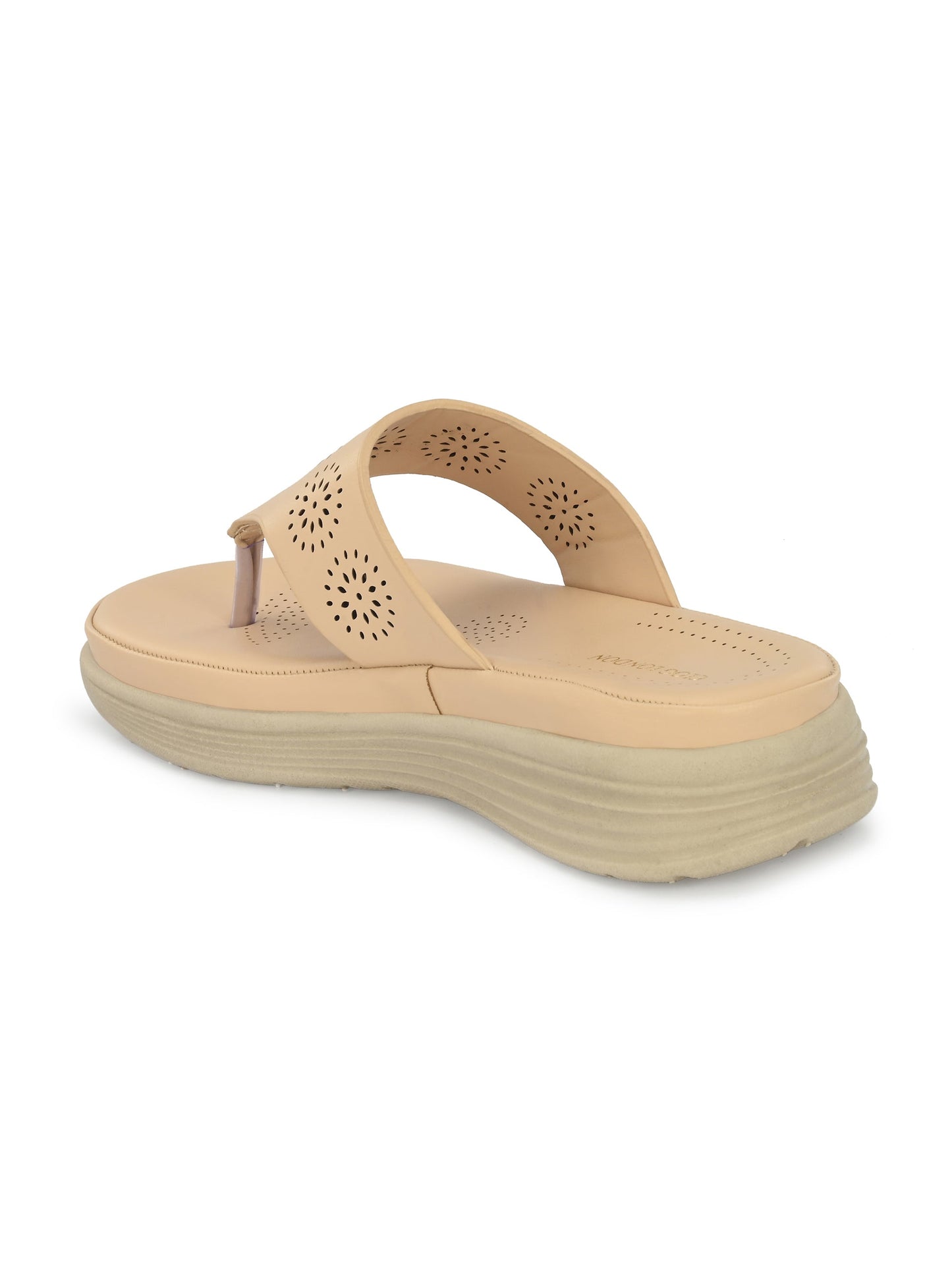 Womens Beige Outdoor Flats
