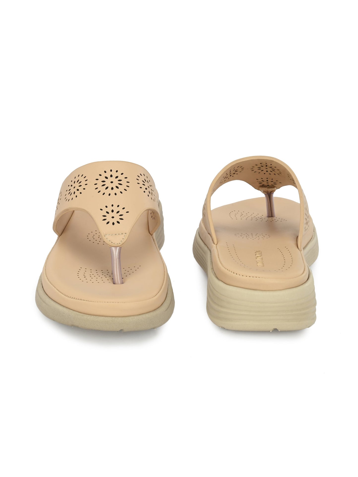 Womens Beige Outdoor Flats