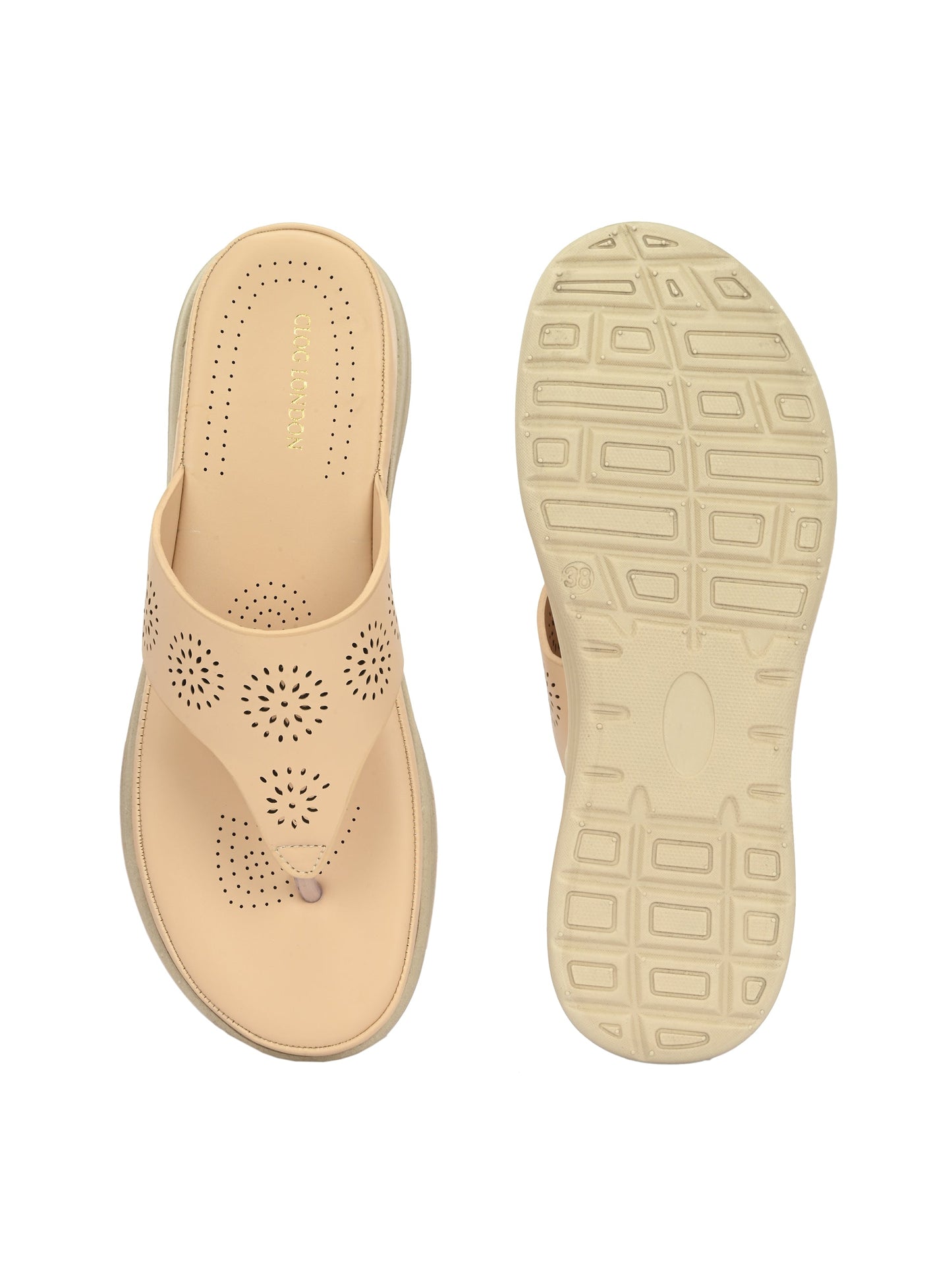 Womens Beige Outdoor Flats