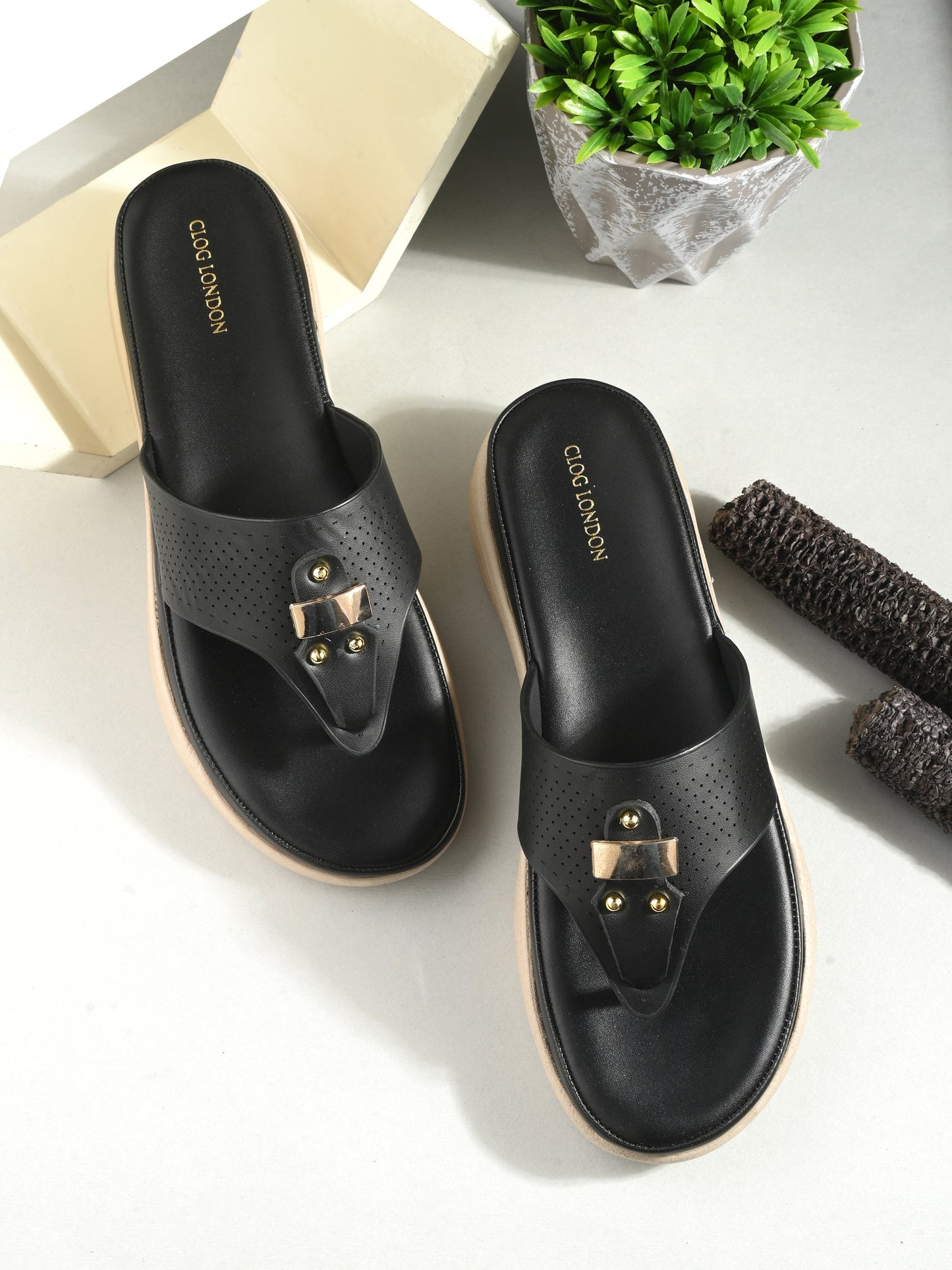 Women Tan Textured Comfort Flats