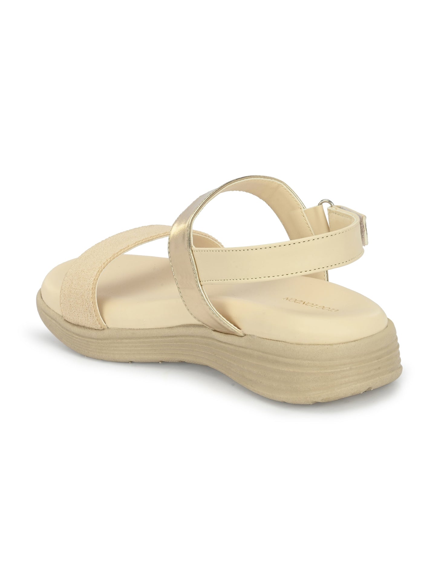 Women Cream Heeled Sandals Online