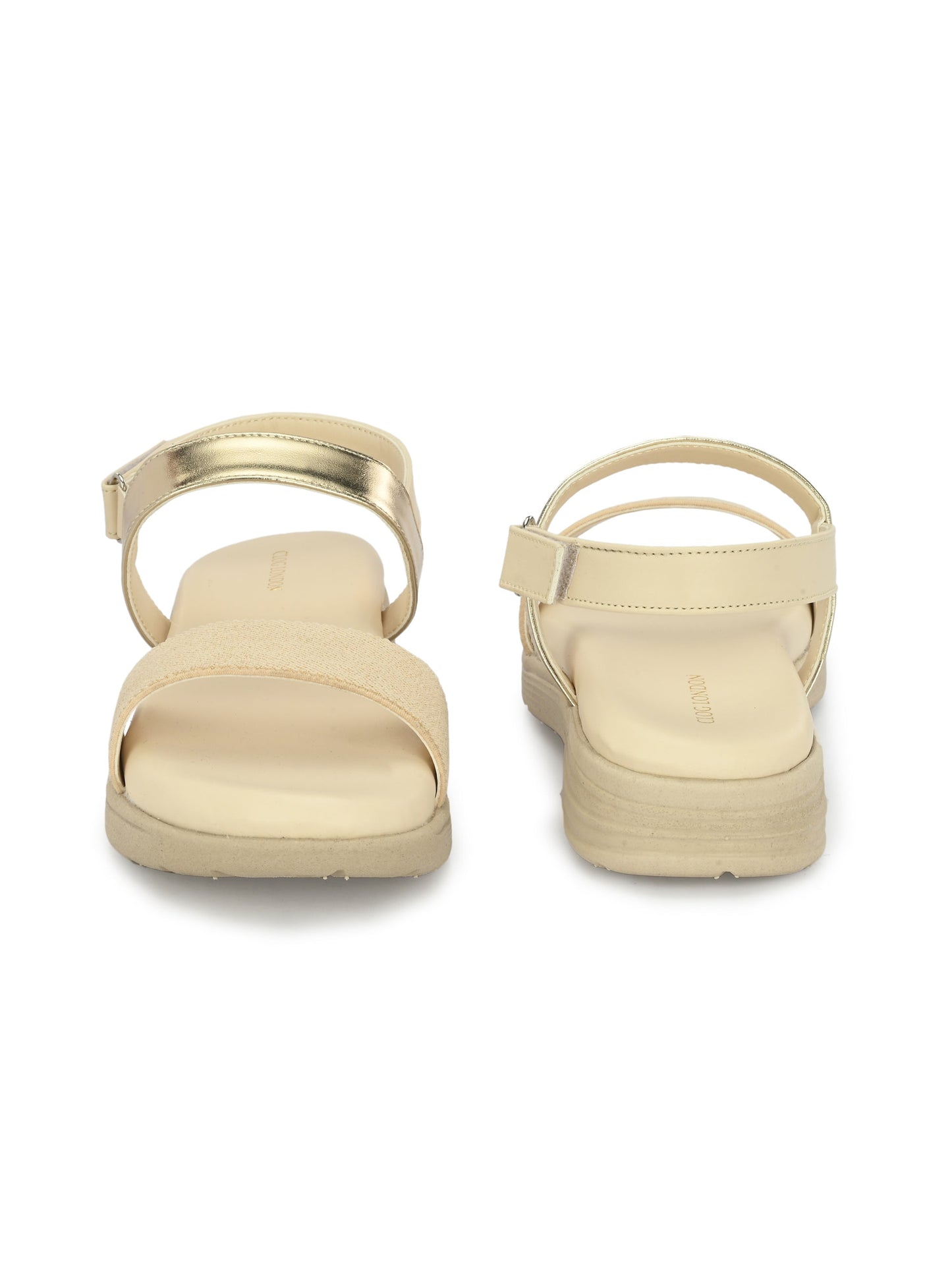 Women Cream Heeled Sandals Online
