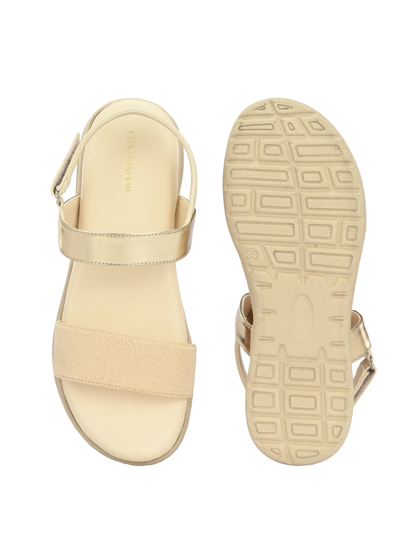 Women Cream Heeled Sandals Online