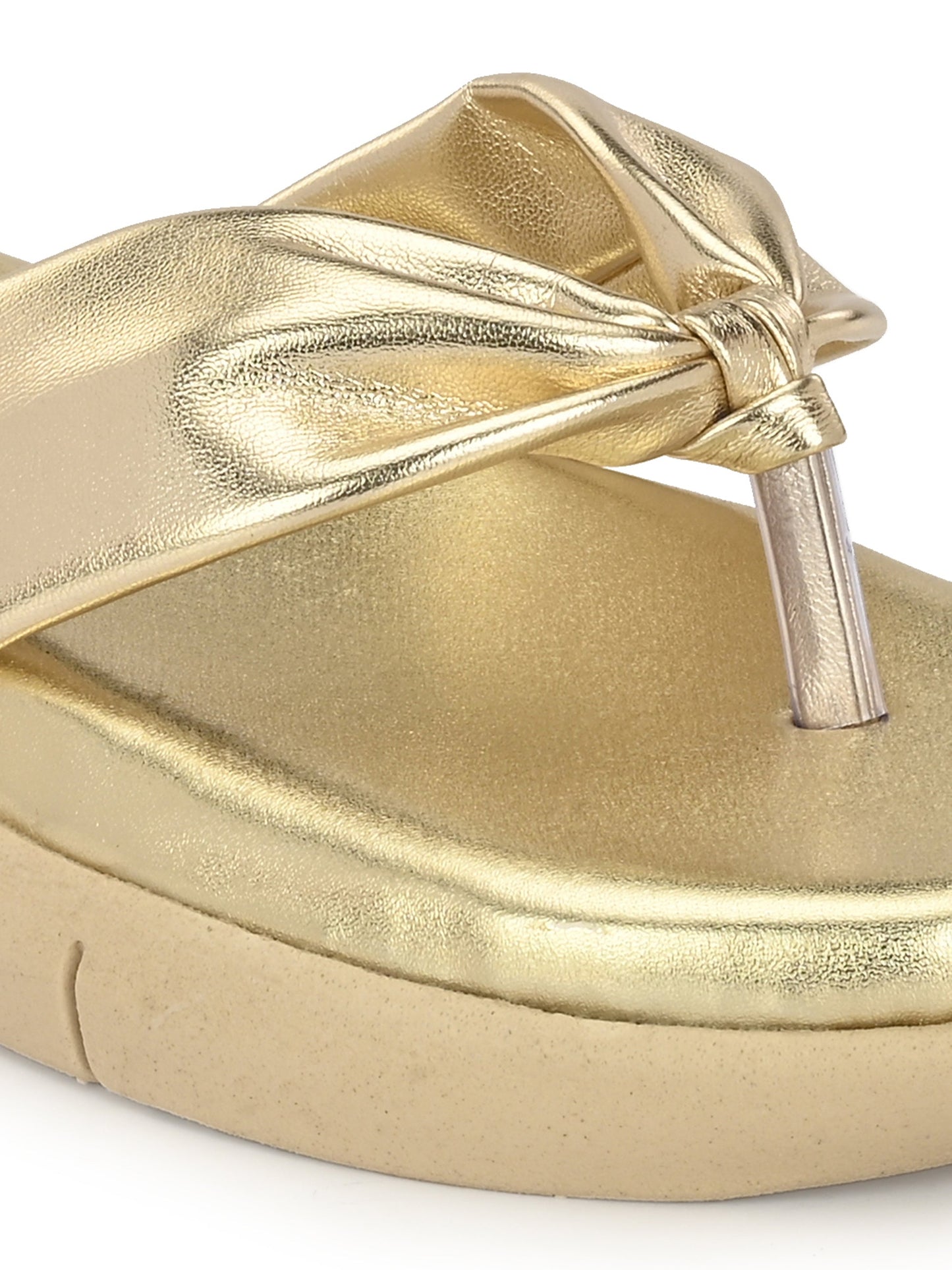 Women Silver Criss-Cross Strap Flats