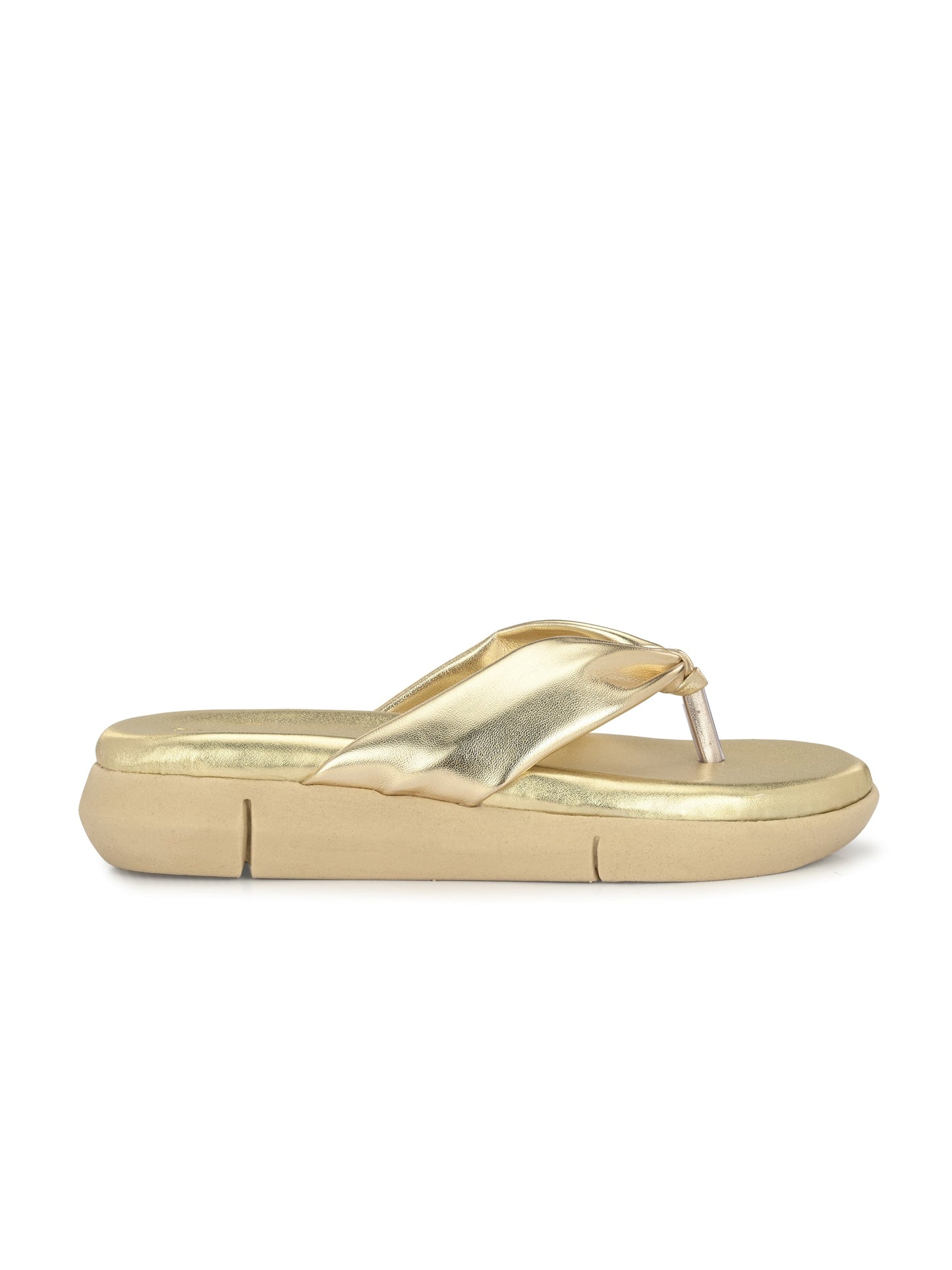 Women Silver Criss-Cross Strap Flats