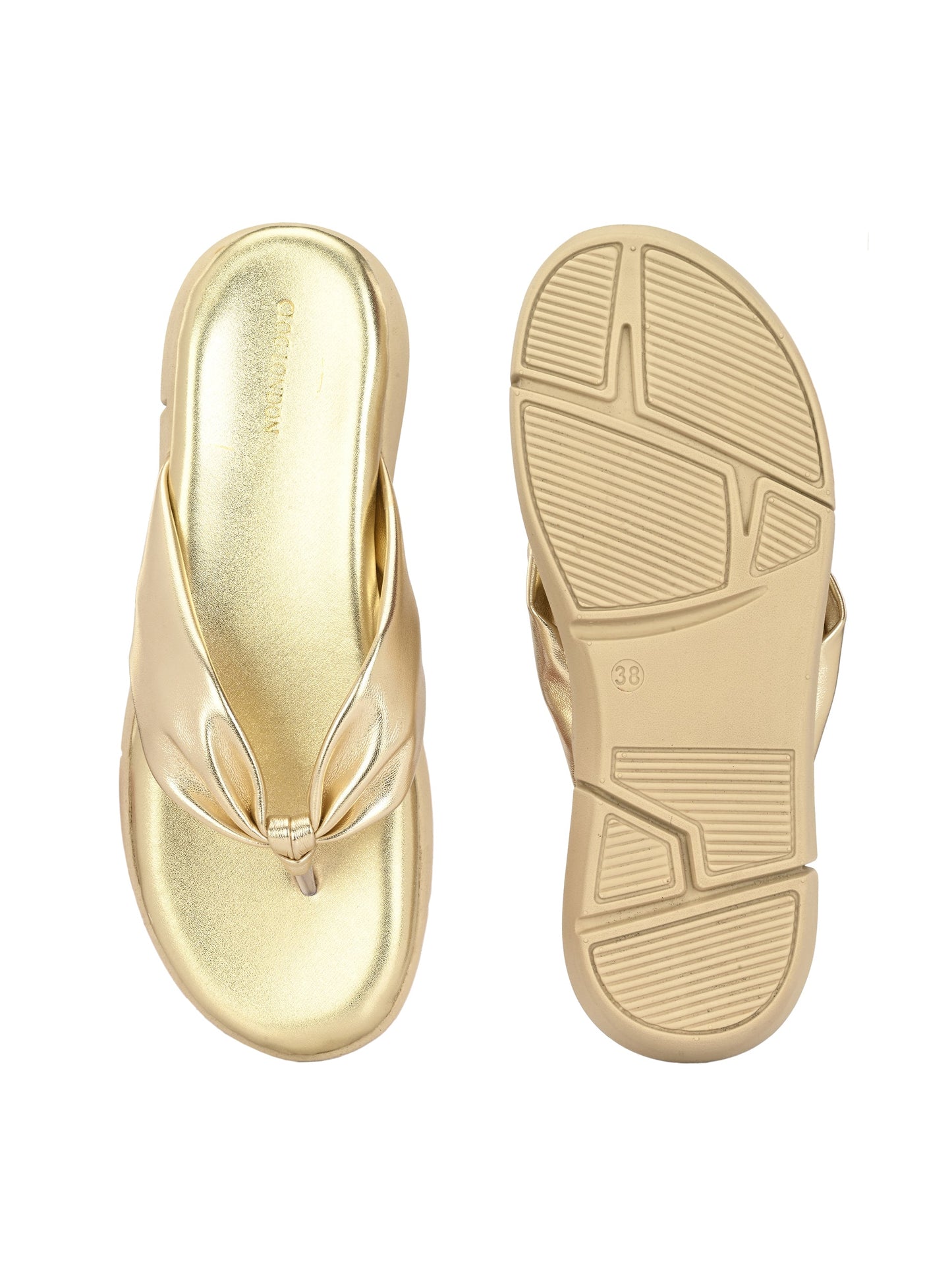 Women Silver Criss-Cross Strap Flats
