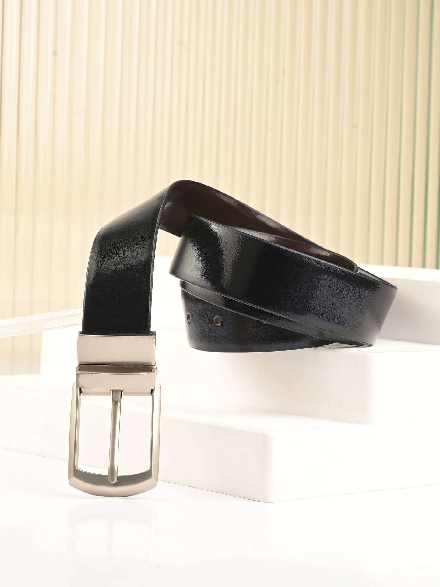 Black/Brown Leather Bets for Men's
