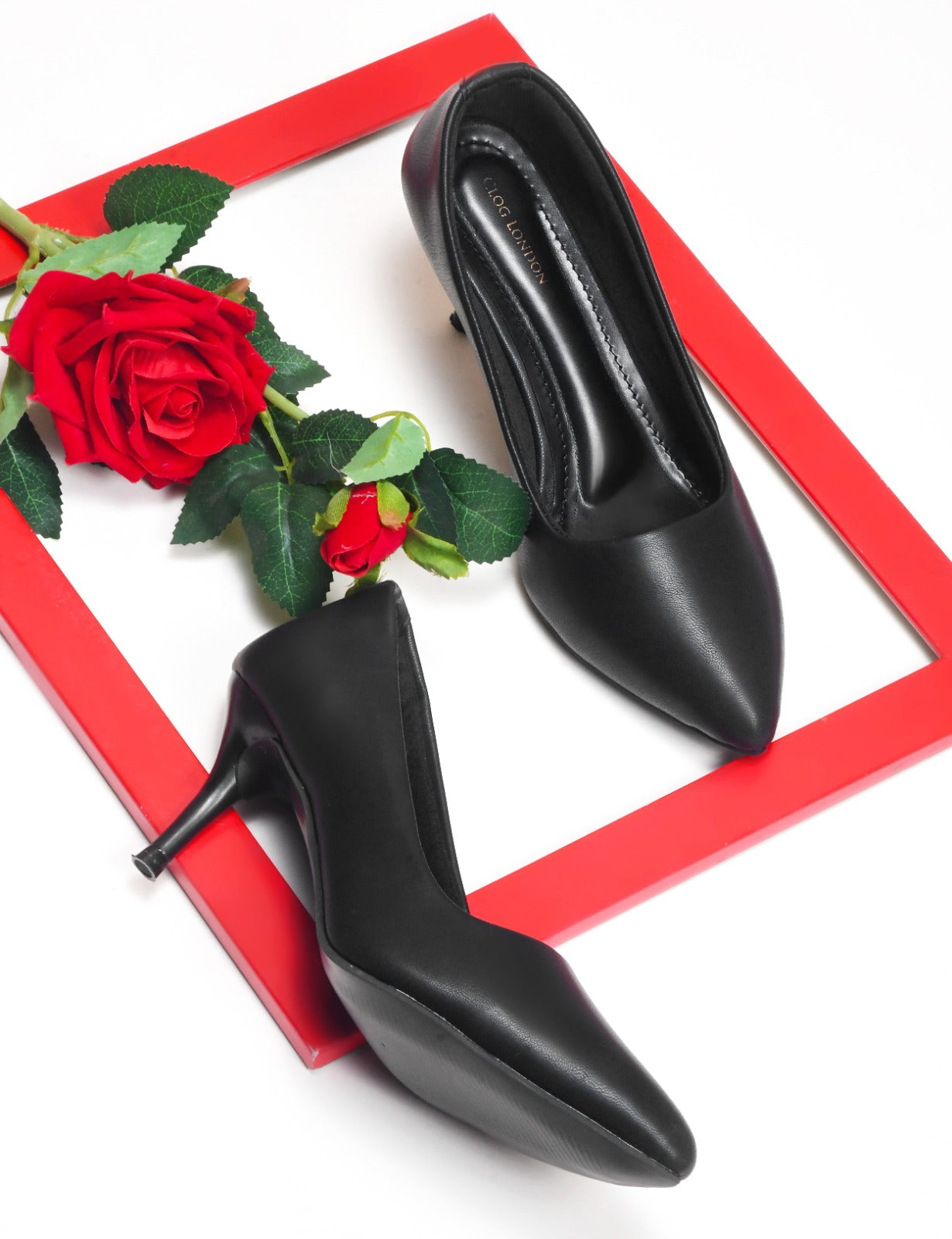 Women Pumps Black Peep Toe Heeled Sandals