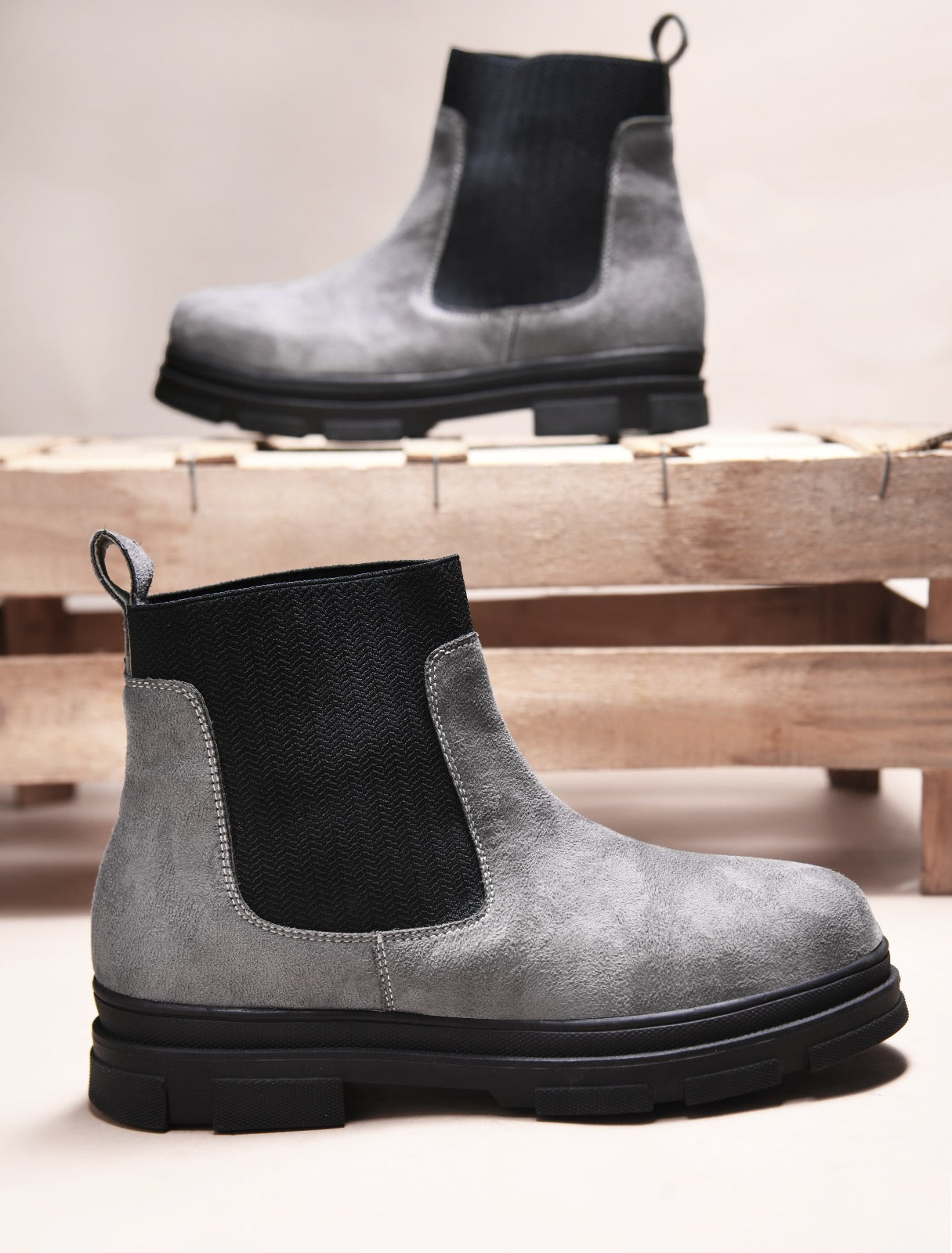 Women Grey Chelsea Boots