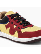 Men's Red & Yellow Casual Sneakers Shoes