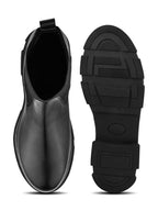 Women Black Block Heeled Boots