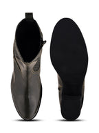 Women Leather Round Toe Boots