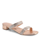 Women Casual Slip-On Block Heels Copper