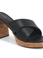 Womens Block Peep Toe Heels