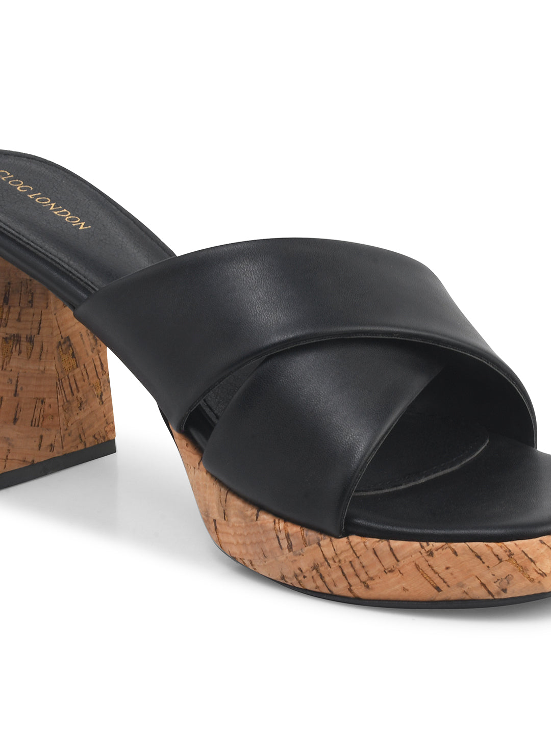 Womens Block Peep Toe Heels