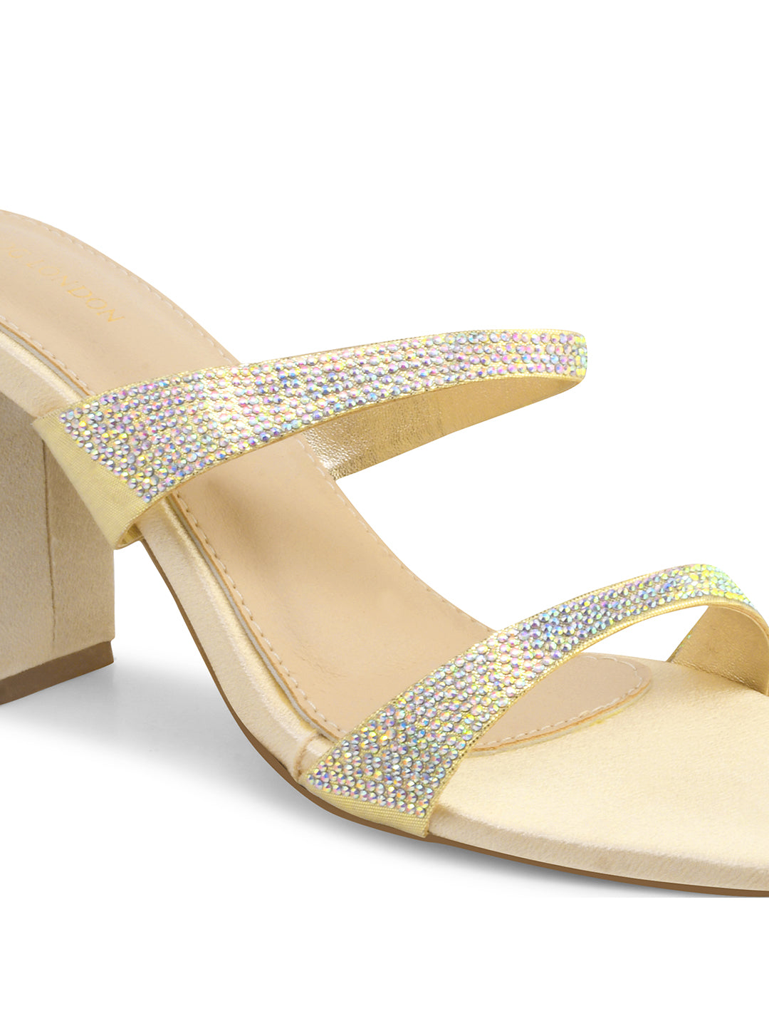 Women Gold Casusal Heels Sandals