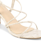 Womens Cream Sandals Heels