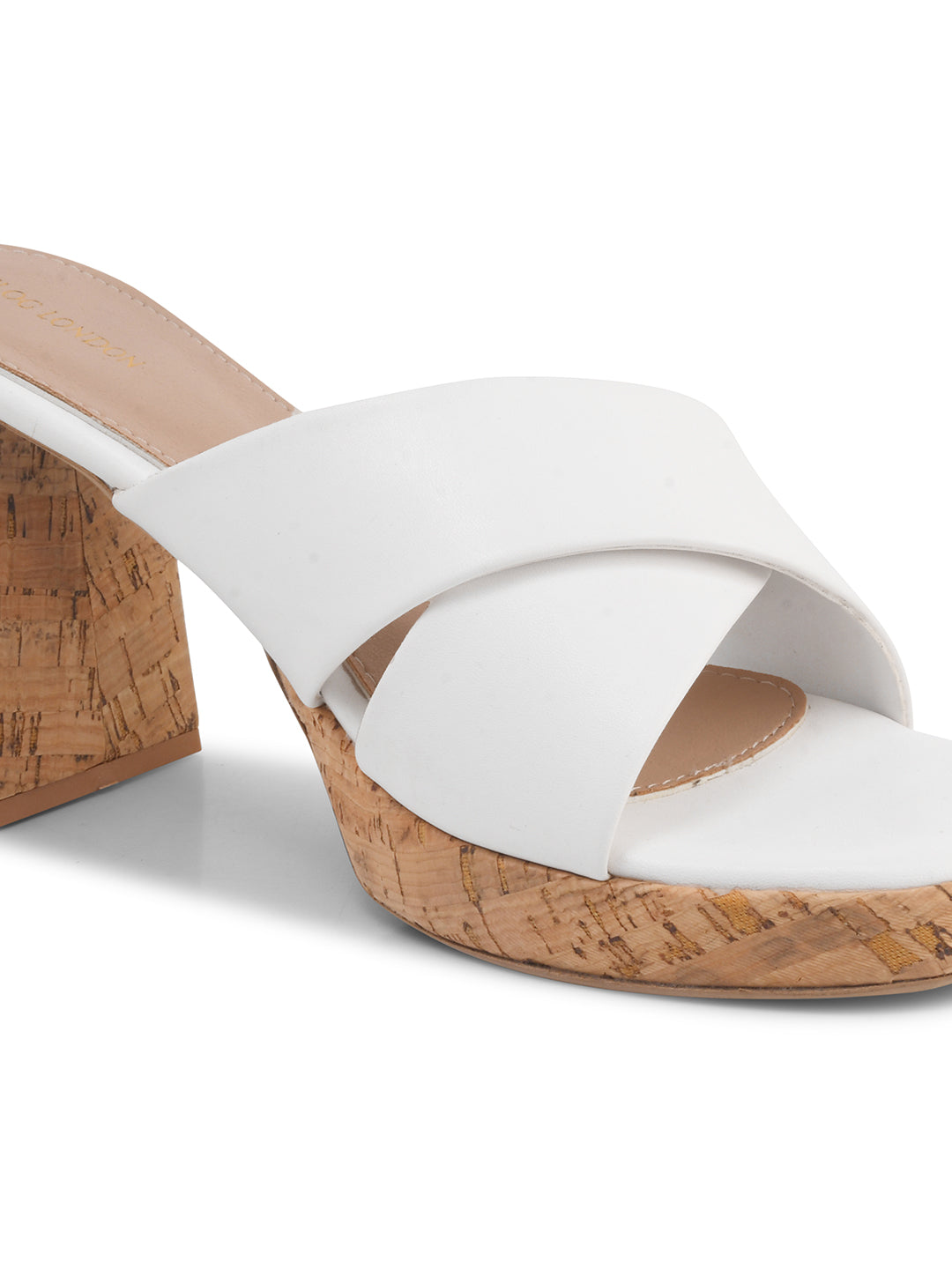 Womens Block Peep Toe Heels