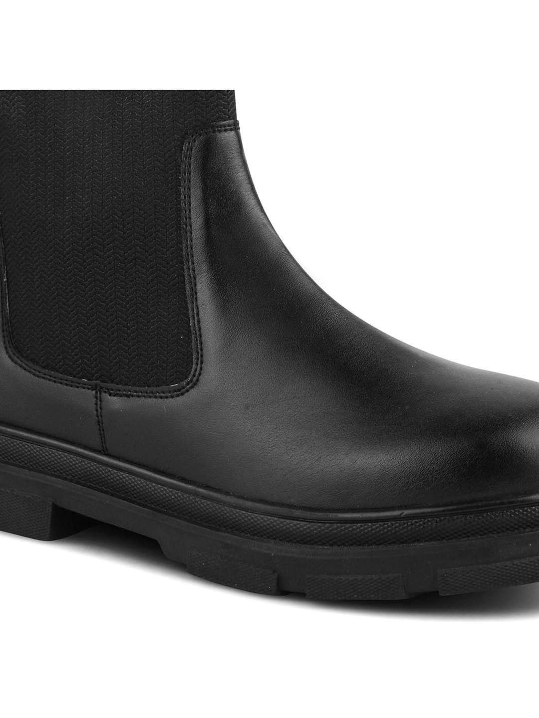 Women Black Block Heeled Boots