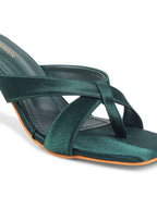 Women Green Casual Kitten Heels