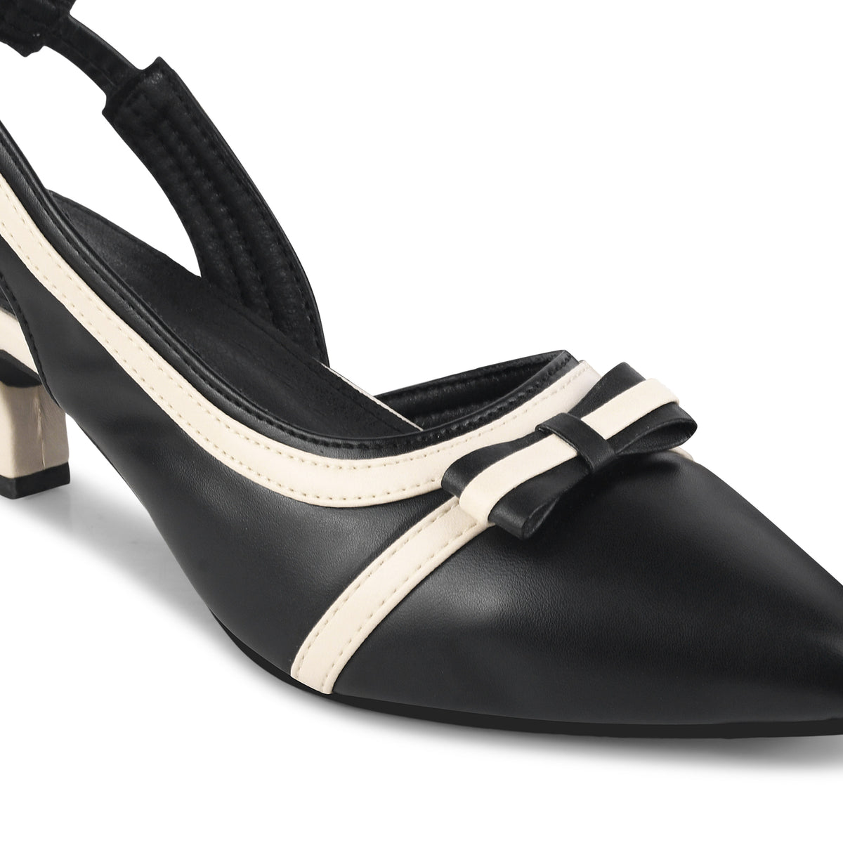 Women Pumps Black Heeled Sandal with Adjustable Ankle Strap