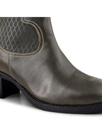 Women Leather Round Toe Boots