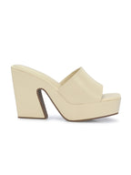 Women Cream Casual Heels Sandals