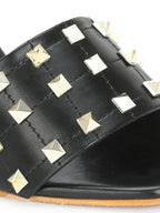 Women Black Comfortable Heel Sandals