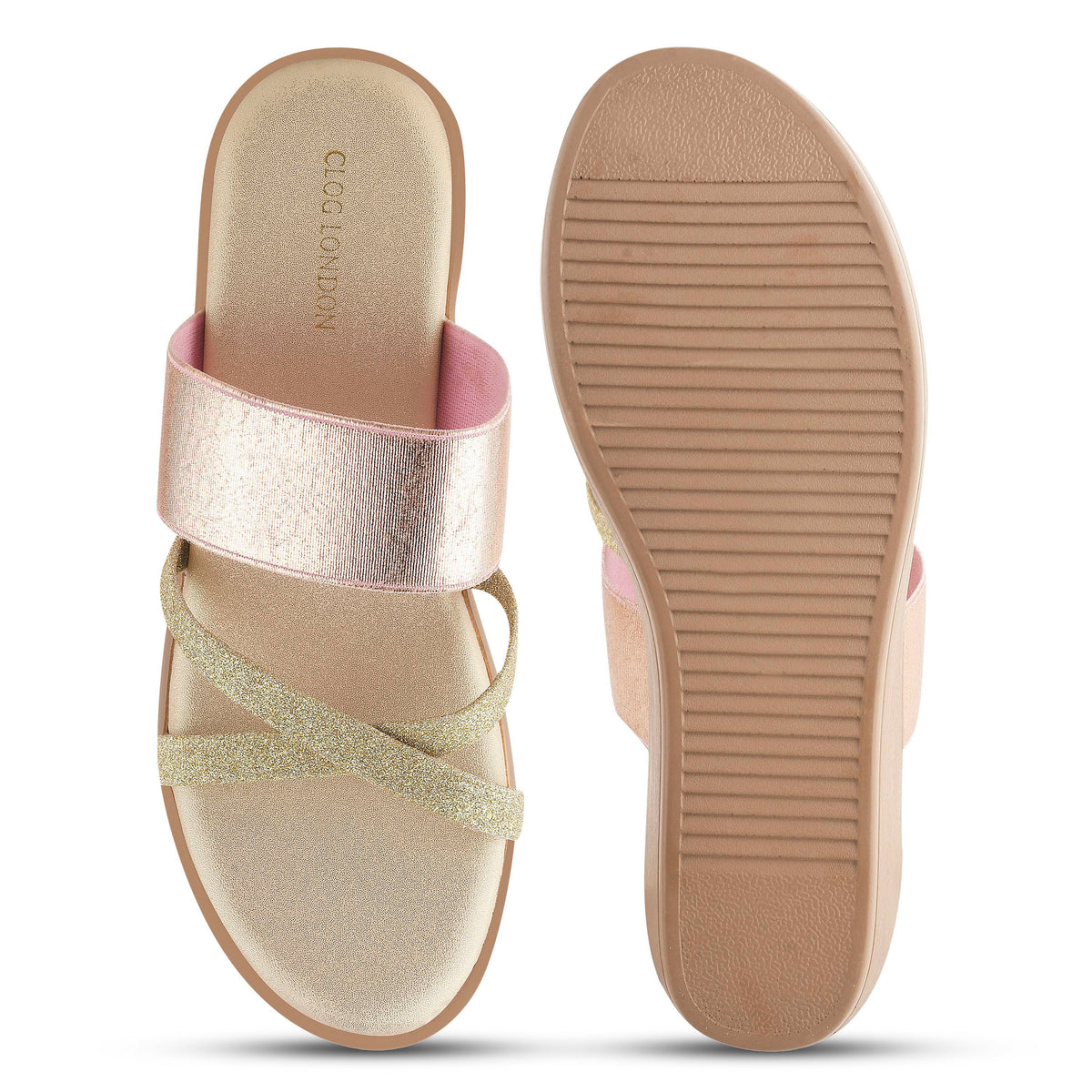Women Rose-Gold Wedges Heeled