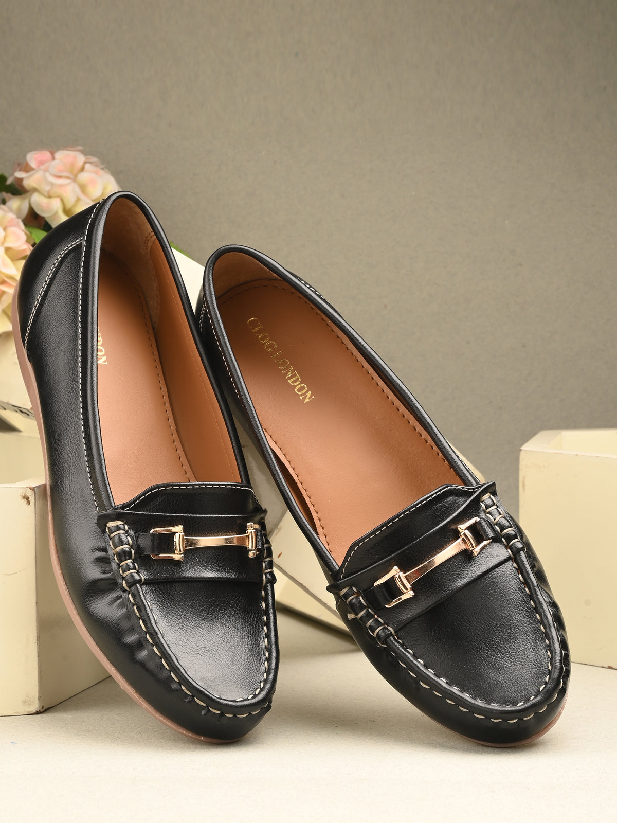 Women Black Ballerinas Flat Shoes Sandals