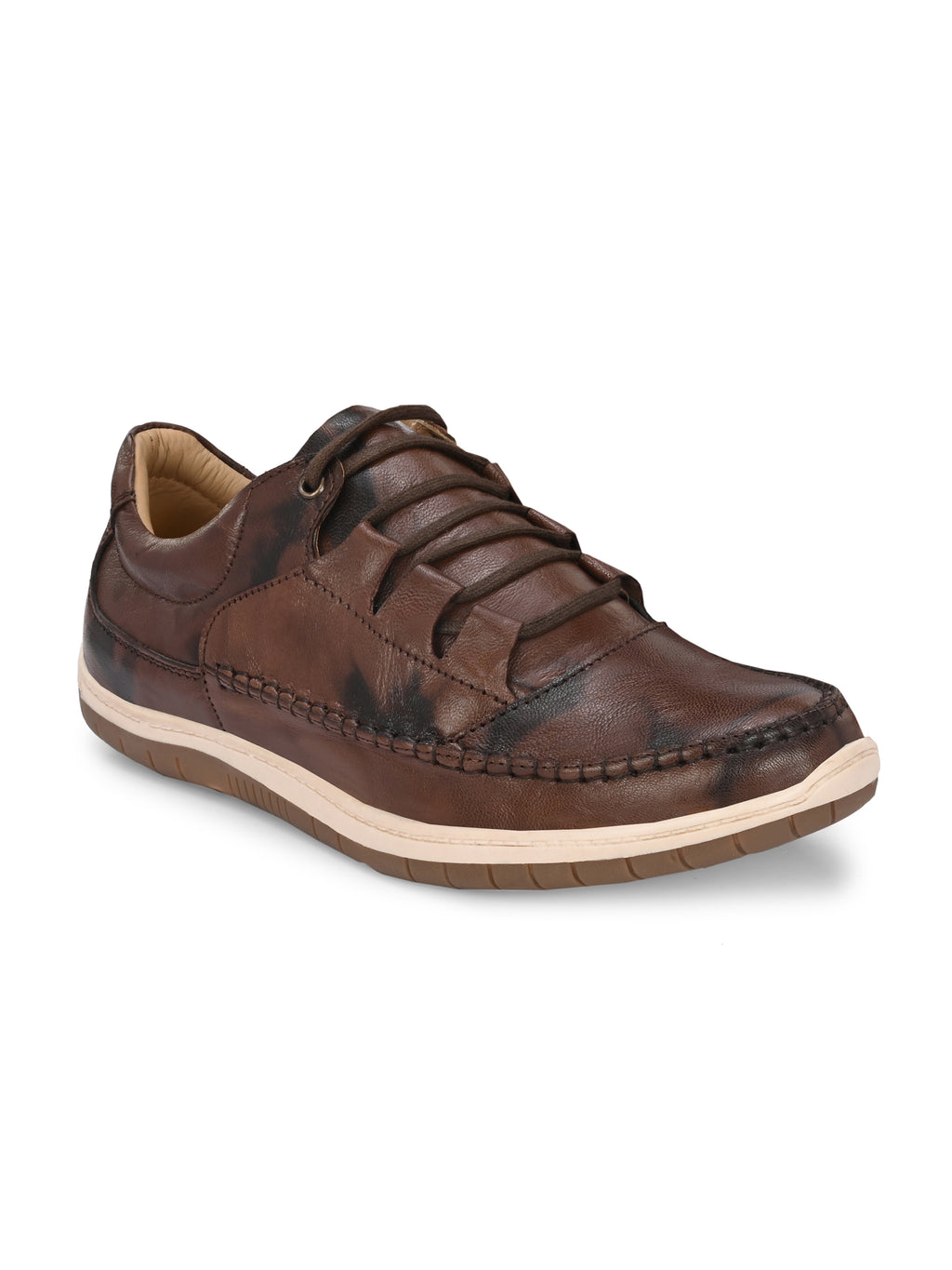 Men's Textured Leathers Sneakers Shoes