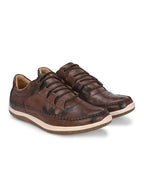 Men's Textured Leathers Sneakers Shoes