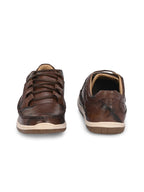 Men's Textured Leathers Sneakers Shoes
