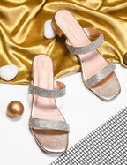 Women Casual Slip-On Block Heels Copper