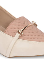 Women Off-White Kitten Pumps Heel Sandals