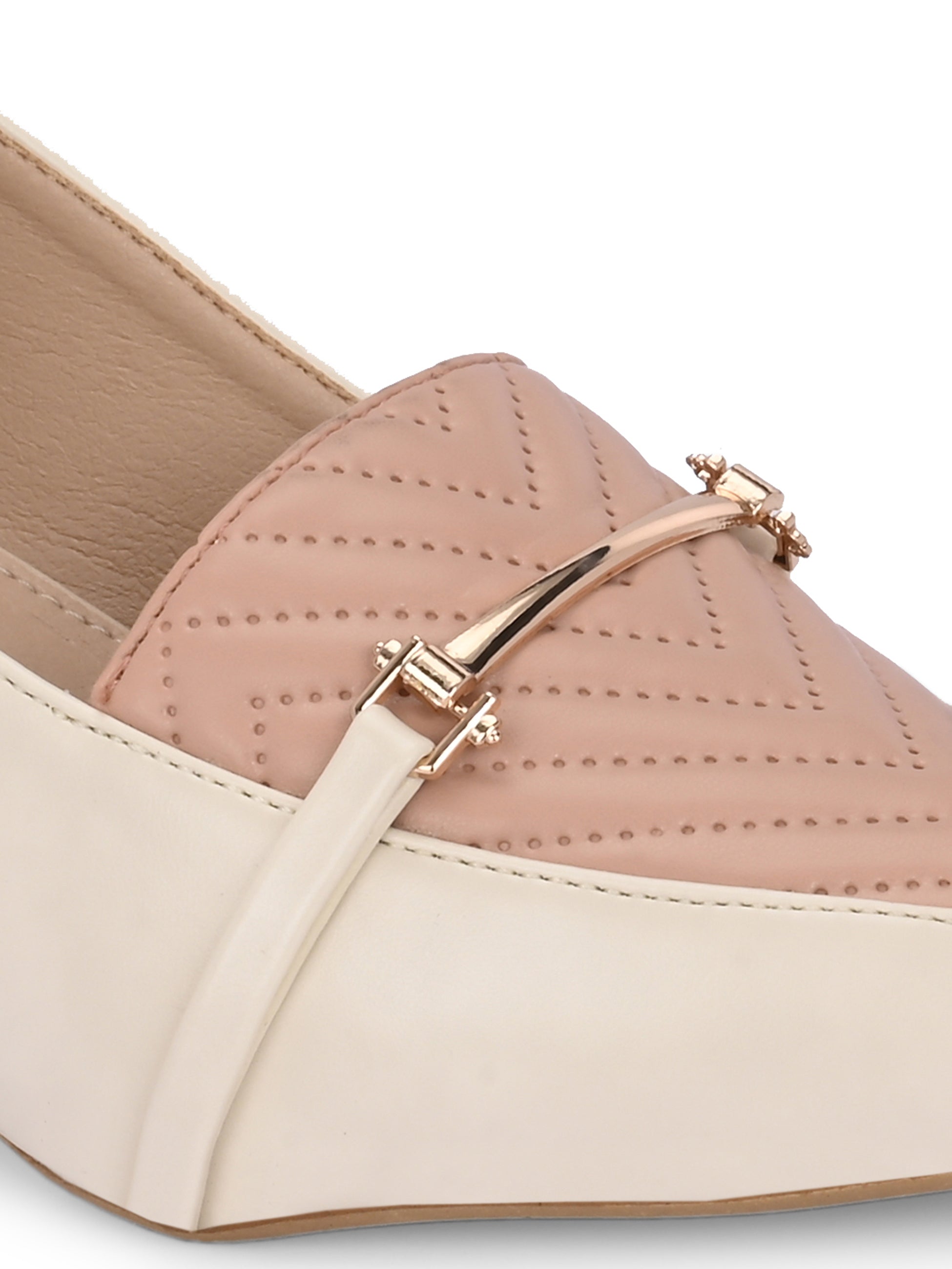 Women Off-White Kitten Pumps Heel Sandals