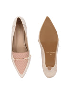 Women Off-White Kitten Pumps Heel Sandals